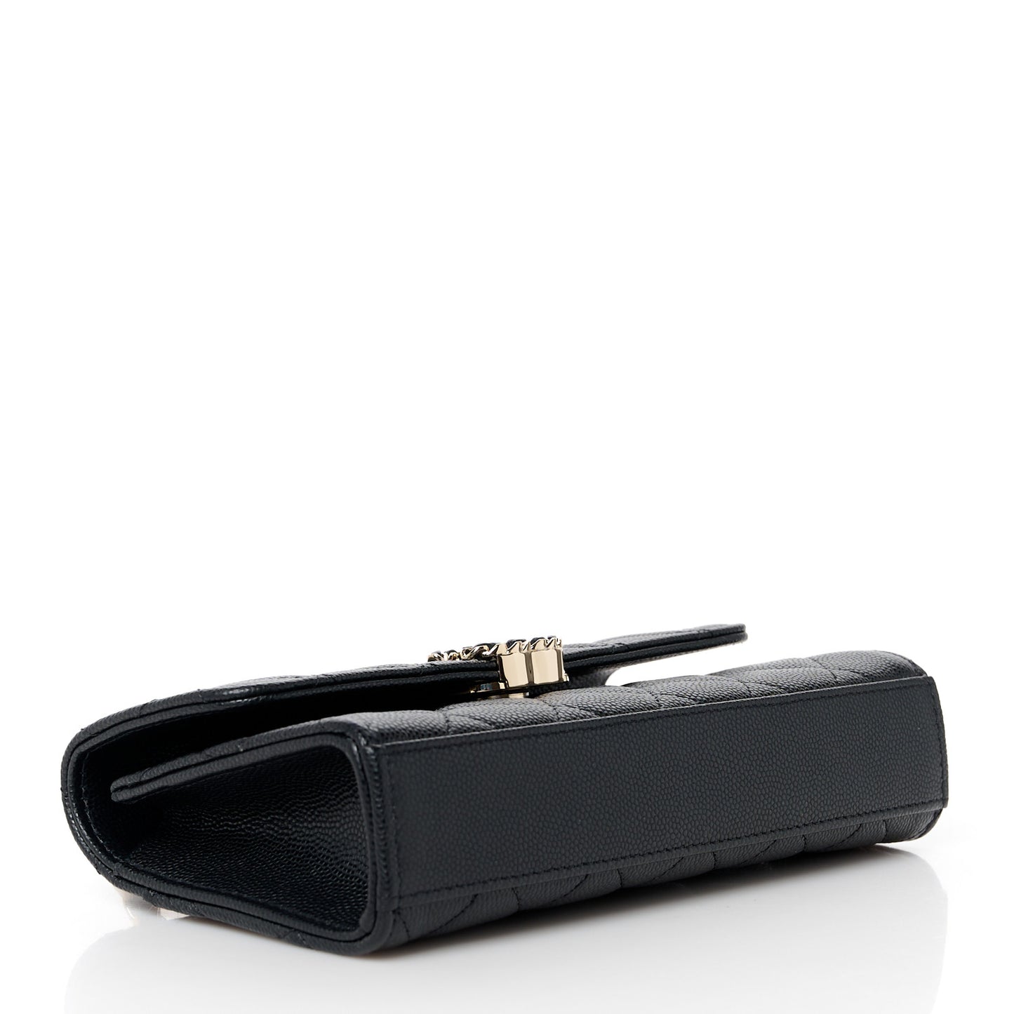 Caviar Quilted Chain Match Top Handle Phone Holder With Chain Black