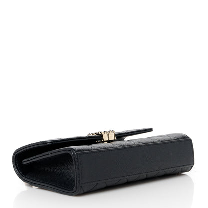 Chanel Caviar Quilted Chain Match Top Handle Phone Holder With Chain Black 4 of 10