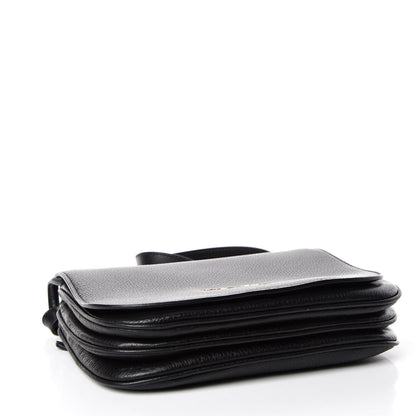 Prada Vitello Daino Saddle Bag Black 4 of 9