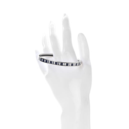 Hermes Printed Enamel OP'H Extra Narrow Bracelet 70 Ultramarine White 2 of 5