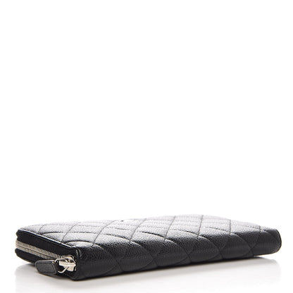 Chanel Caviar Quilted Large Gusset Zip Around Wallet Black 4 of 9