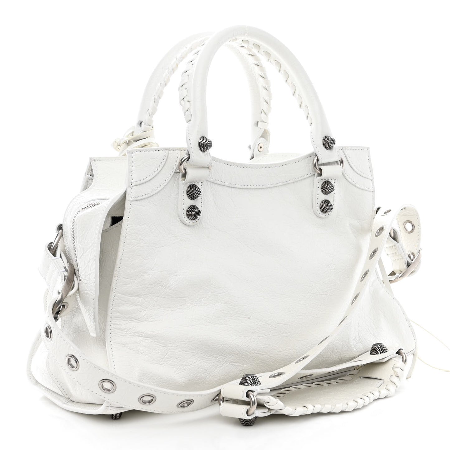 Agneau Arena Small Neo Cagole City Handbag Optic White