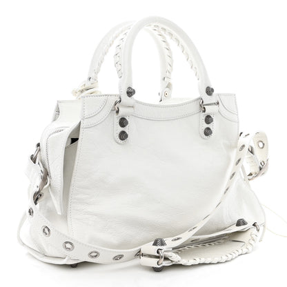 Balenciaga Agneau Arena Small Neo Cagole City Handbag Optic White 3 of 11
