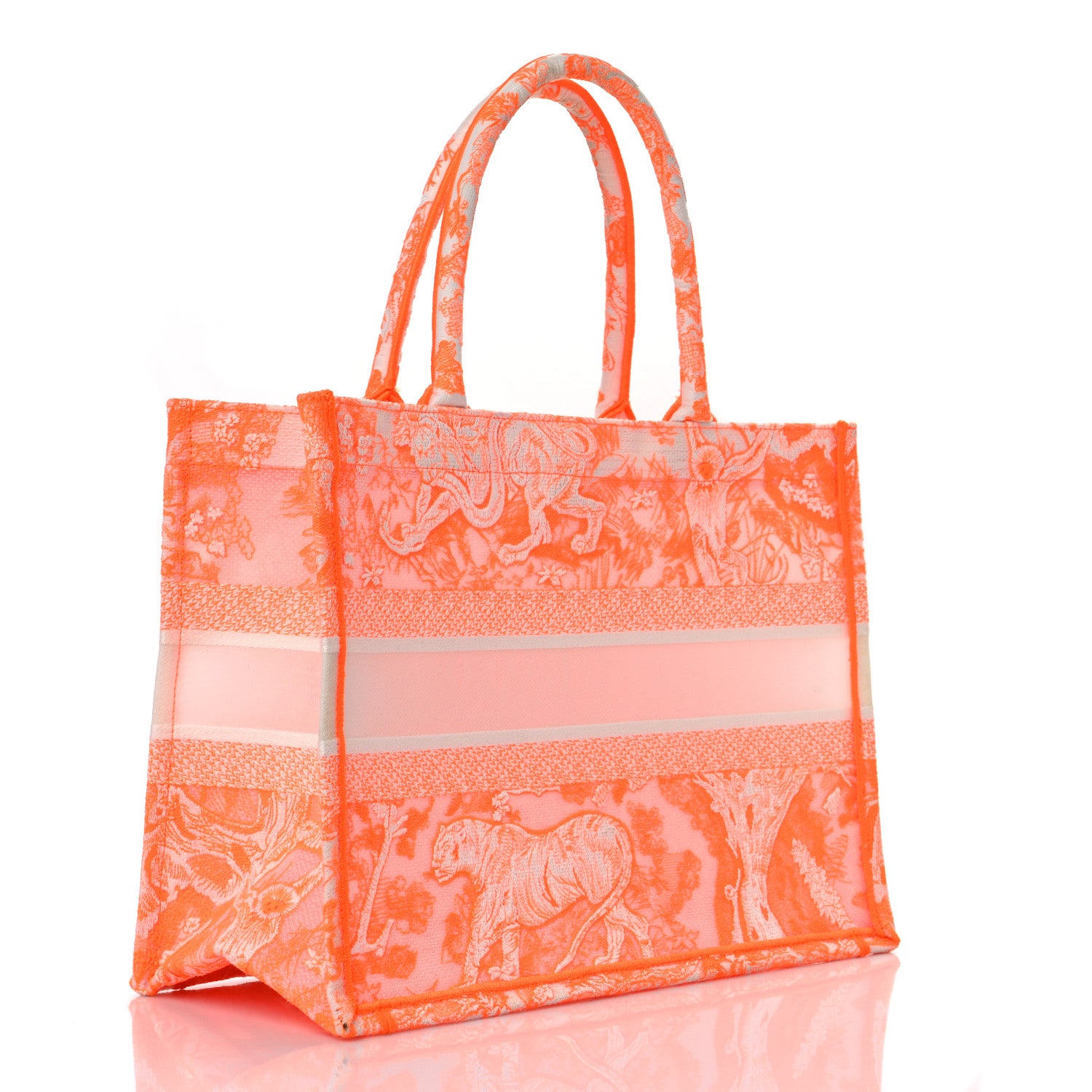 Christian Dior Transparent Canvas Embroidered Medium Dioriviera Toile De Jouy Book Tote 3 of 15