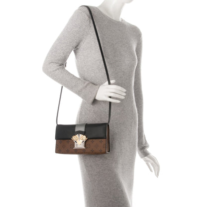 Louis Vuitton Calfskin Reverse Monogram Column Clutch 2 of 7
