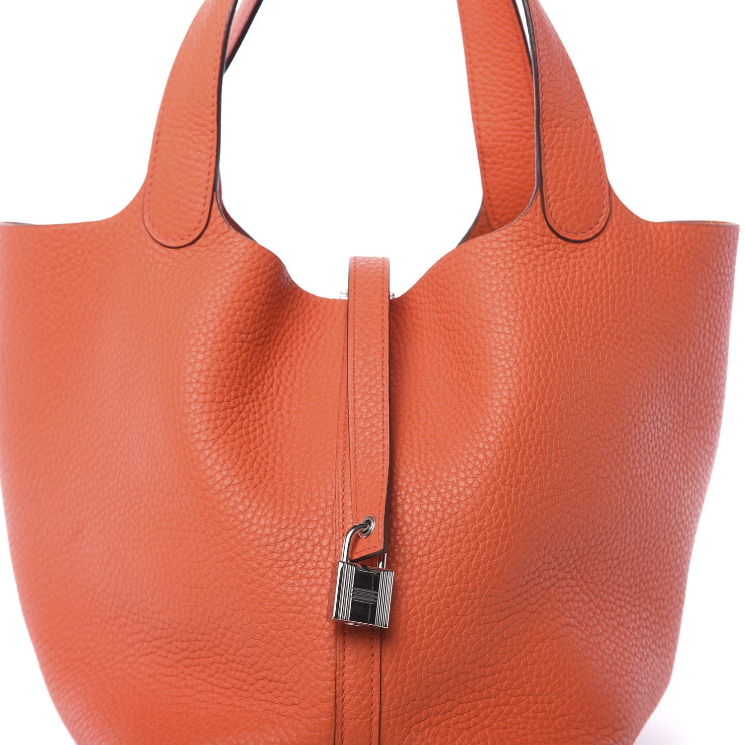 Hermes Taurillon Clemence Picotin Lock 22 MM Orange Poppy 8 of 10