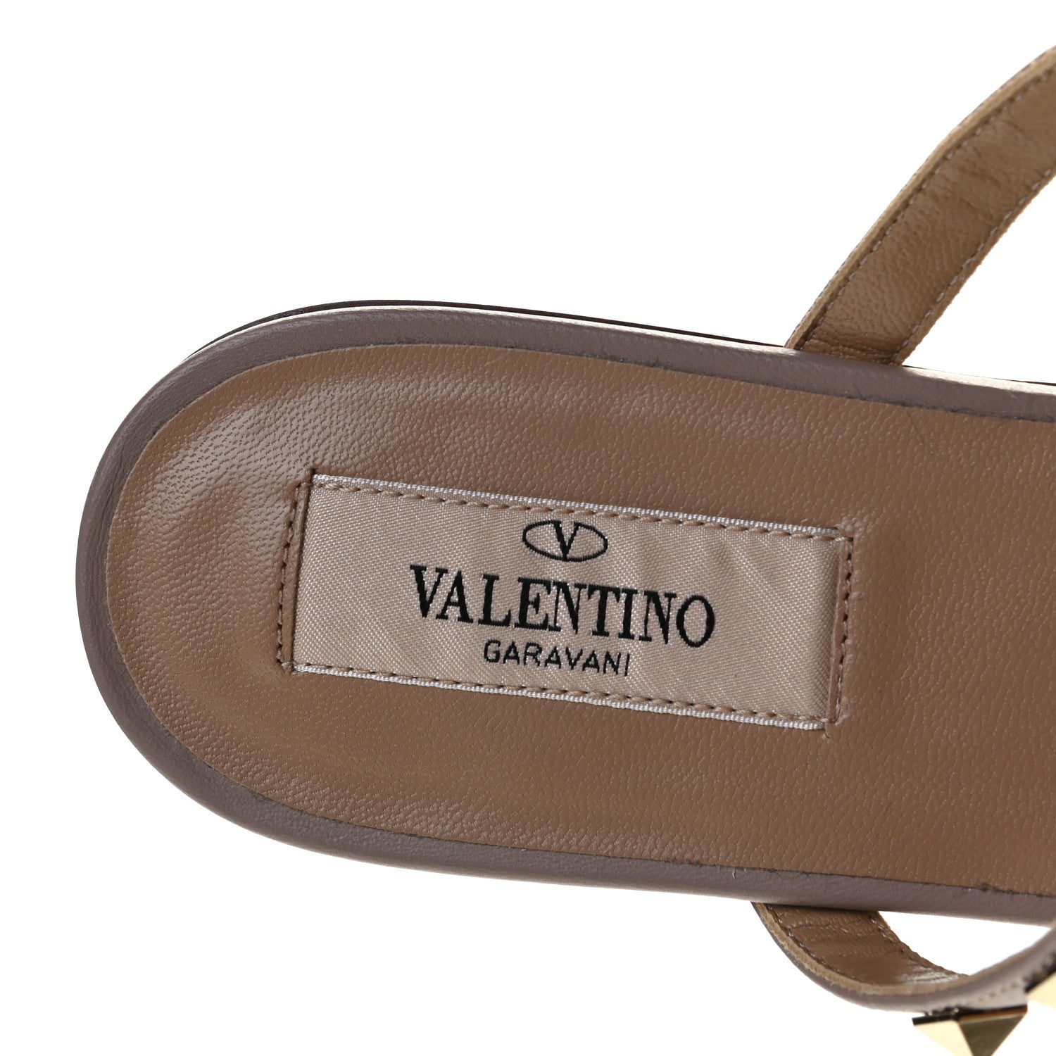 Valentino Garavani Calfskin Rockstud Flat Cage Mules 38 Opal Grey Poudre 11 of 11