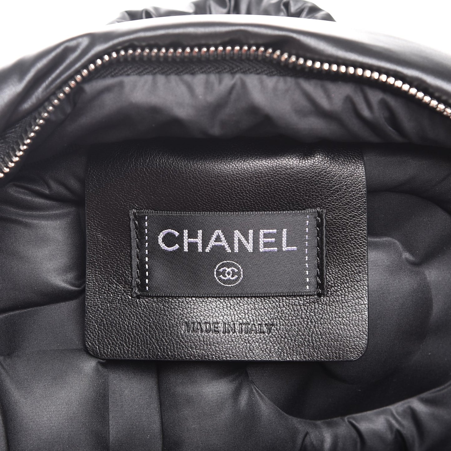 Nylon Embossed Small Doudoune Backpack Black