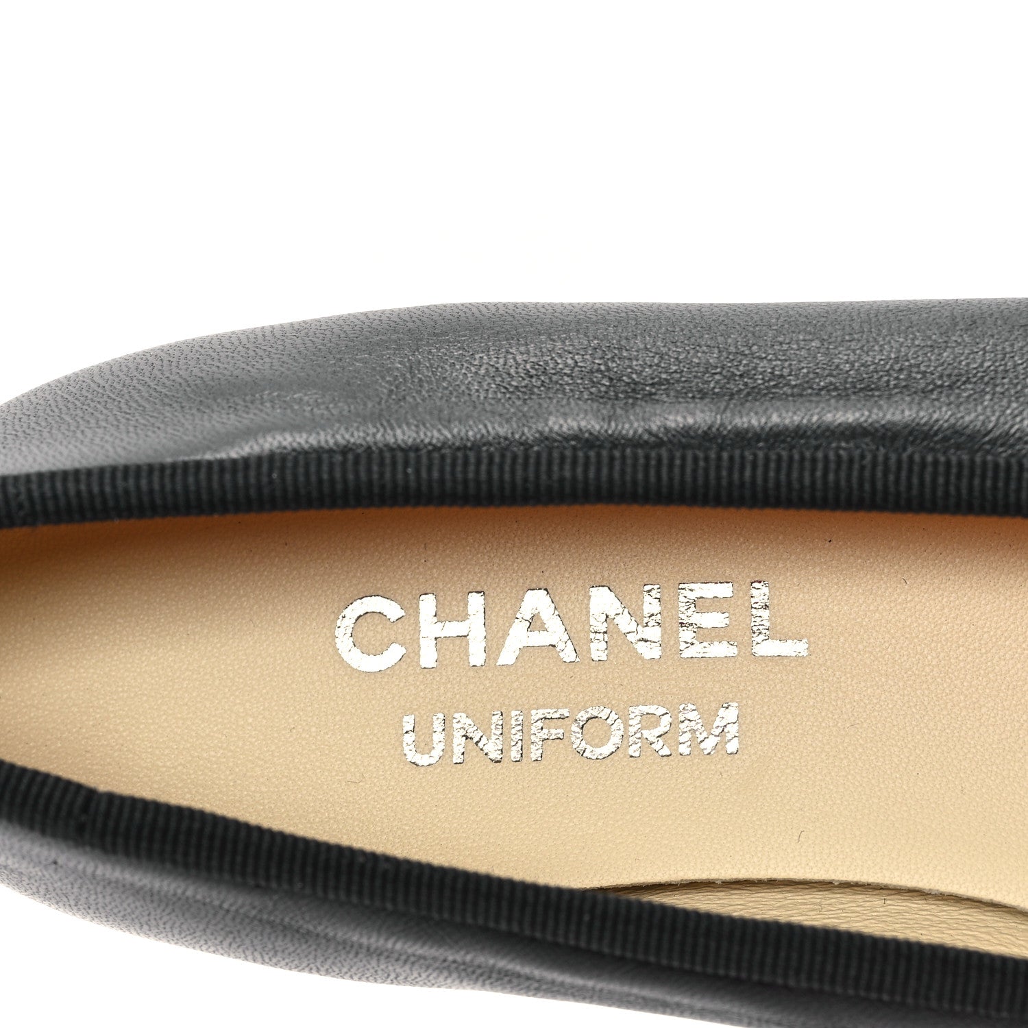 Chanel Lambskin Cap Toe CC Uniform Ballerina Flats 36.5 Black 7 of 10
