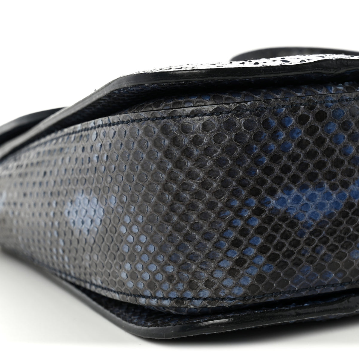 Gucci Snakeskin Small Jackie Shoulder Bag Blue 9 of 14
