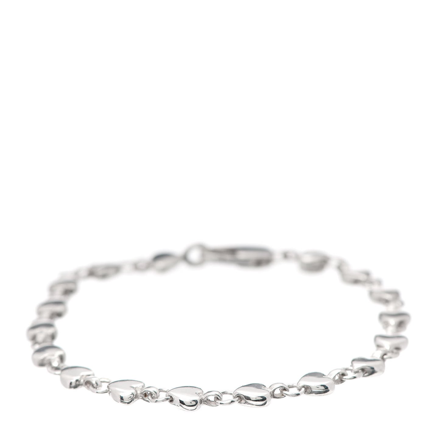Sterling Silver Chain of Heart Bracelet