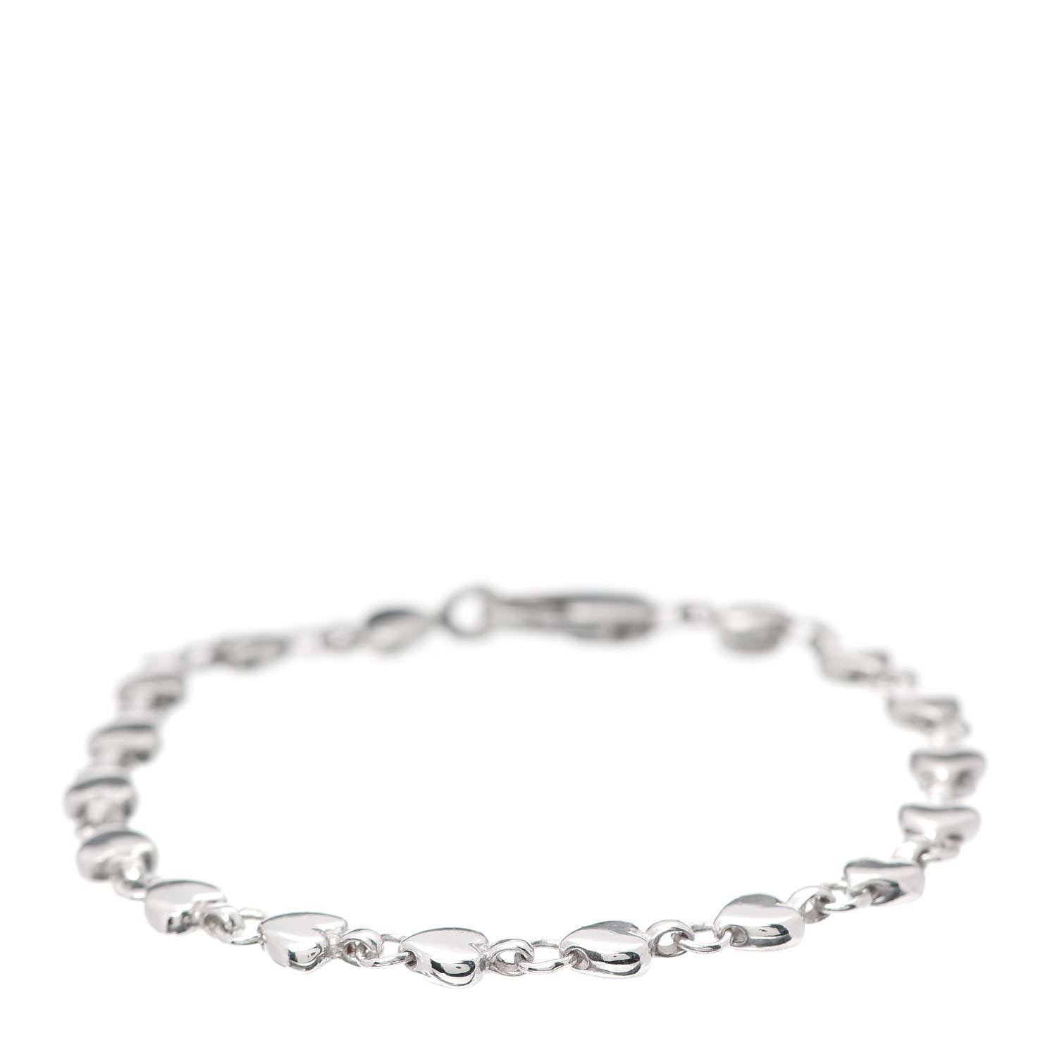 Tiffany Sterling Silver Chain of Heart Bracelet 1 of 5