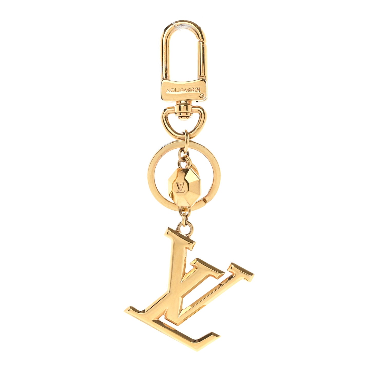 LV Facettes Bag Charm Key Holder Gold