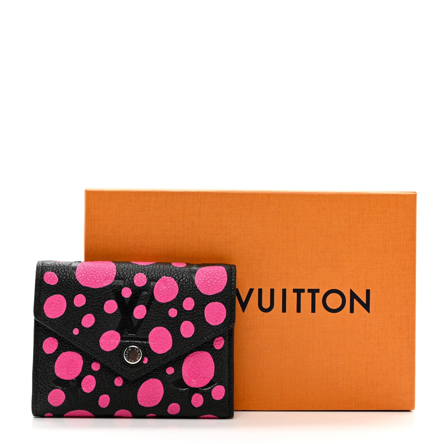 LV X YK Empreinte Monogram Victorine Wallet Black Fuchsia