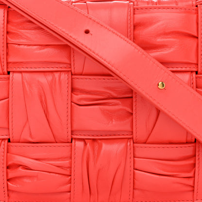 Bottega Veneta Calfskin Intreccio Plisse Cassette Crossbody Bag Sunburst 8 of 10