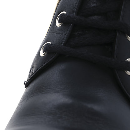 Gucci Flores Calfskin Monogram Maxi GG Nappa Matelasse Double G 40mm Ankle Boots 36 Black Camel Ebony 13 of 14