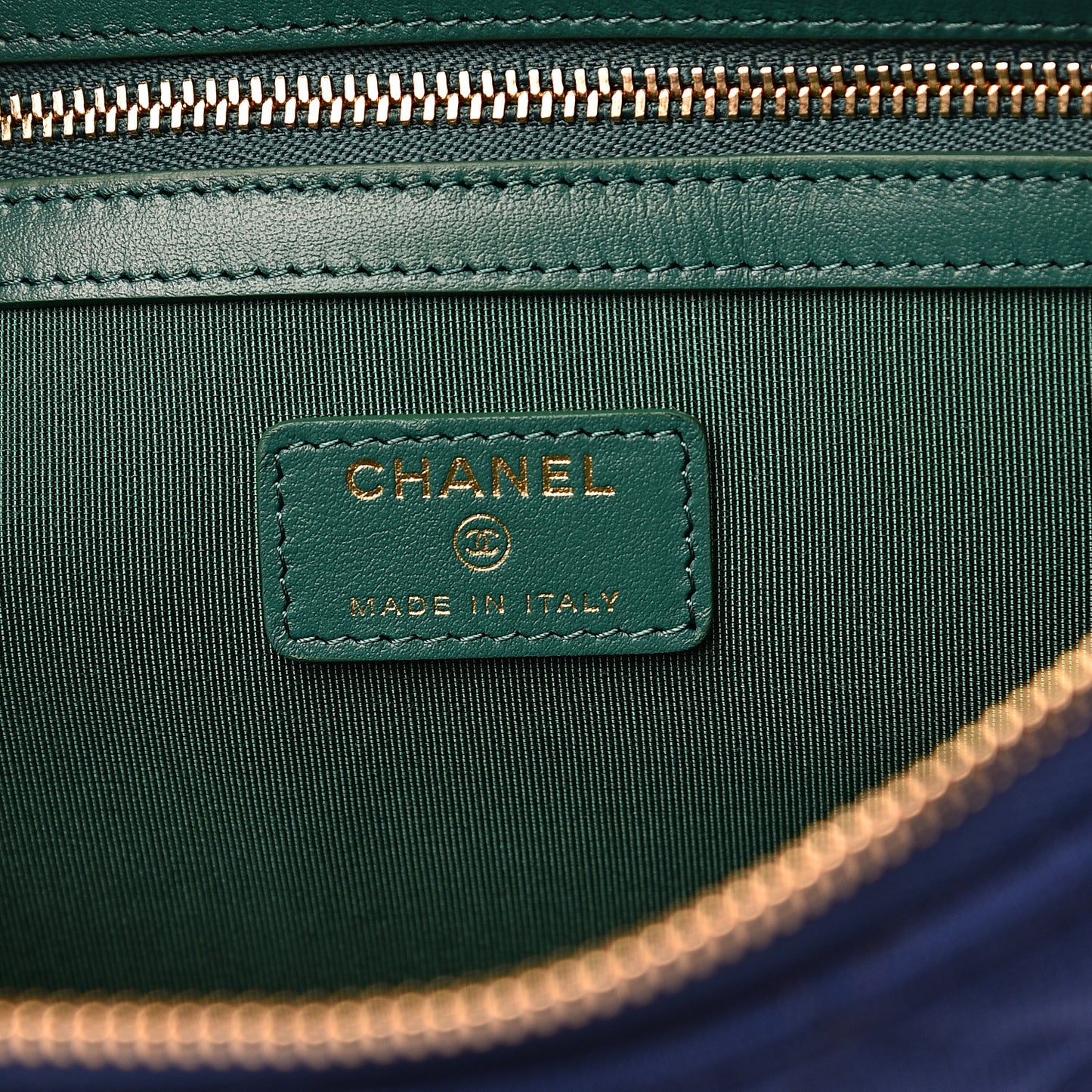 Jersey Quilted Medium Cosmetic Case Blue