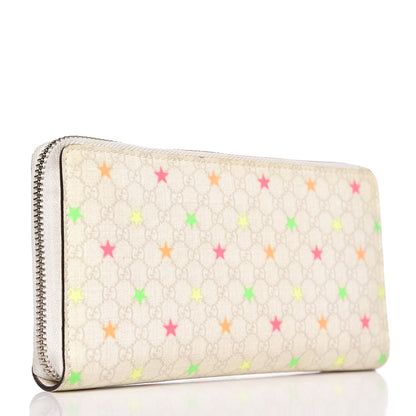Gucci Micro GG Supreme Stars GG Pierce Zip Around Wallet White 3 of 7