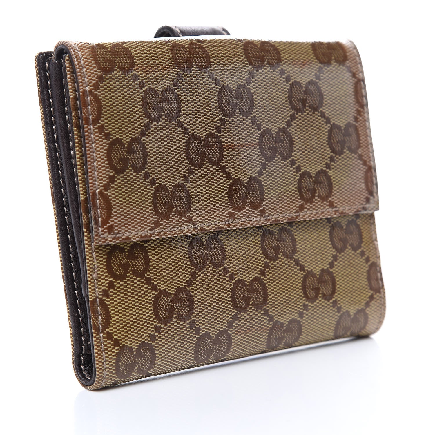 Gucci Crystal Monogram Hysteria French Wallet Dark Brown 3 of 11