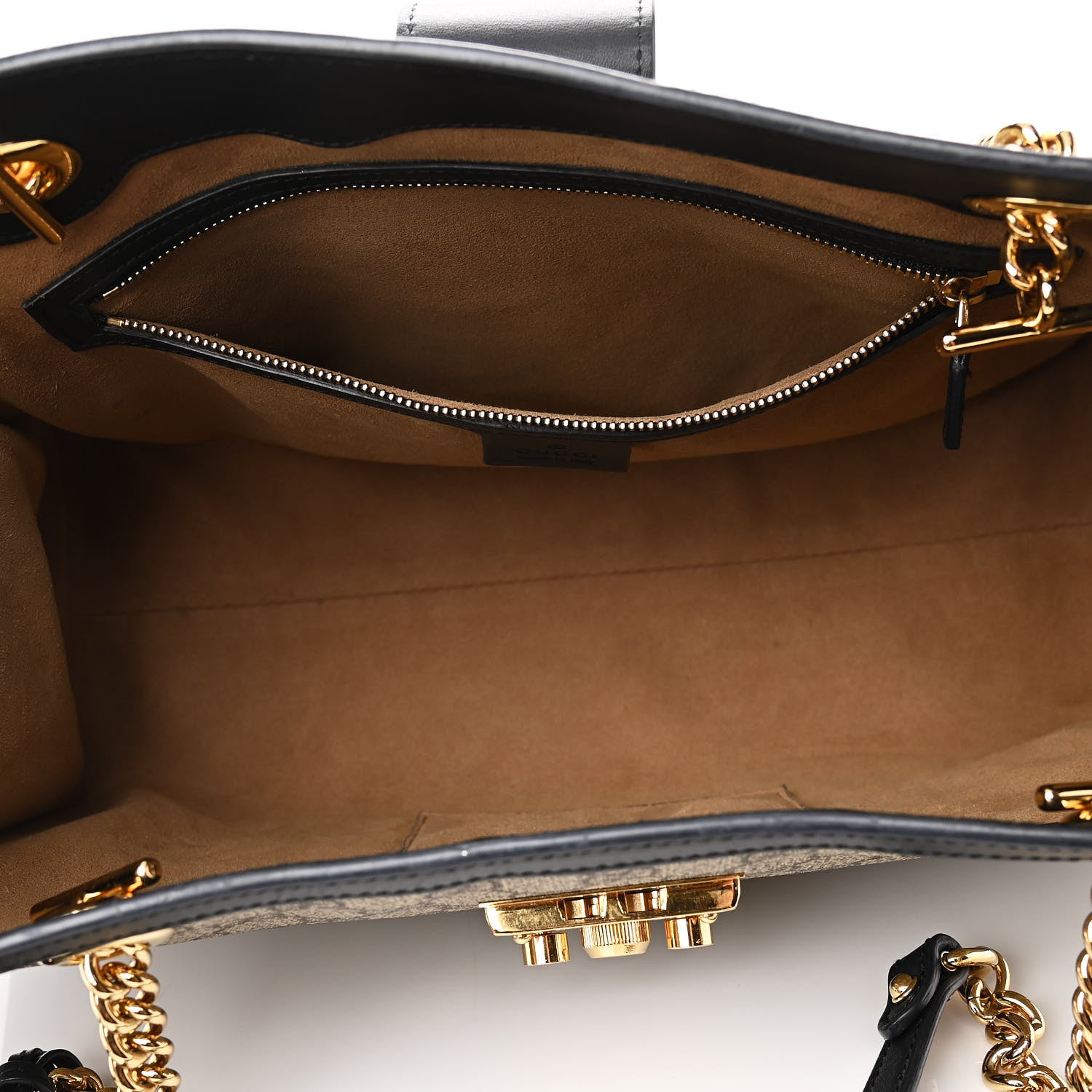 Gucci GG Supreme Monogram Medium Padlock Tote Black 5 of 10