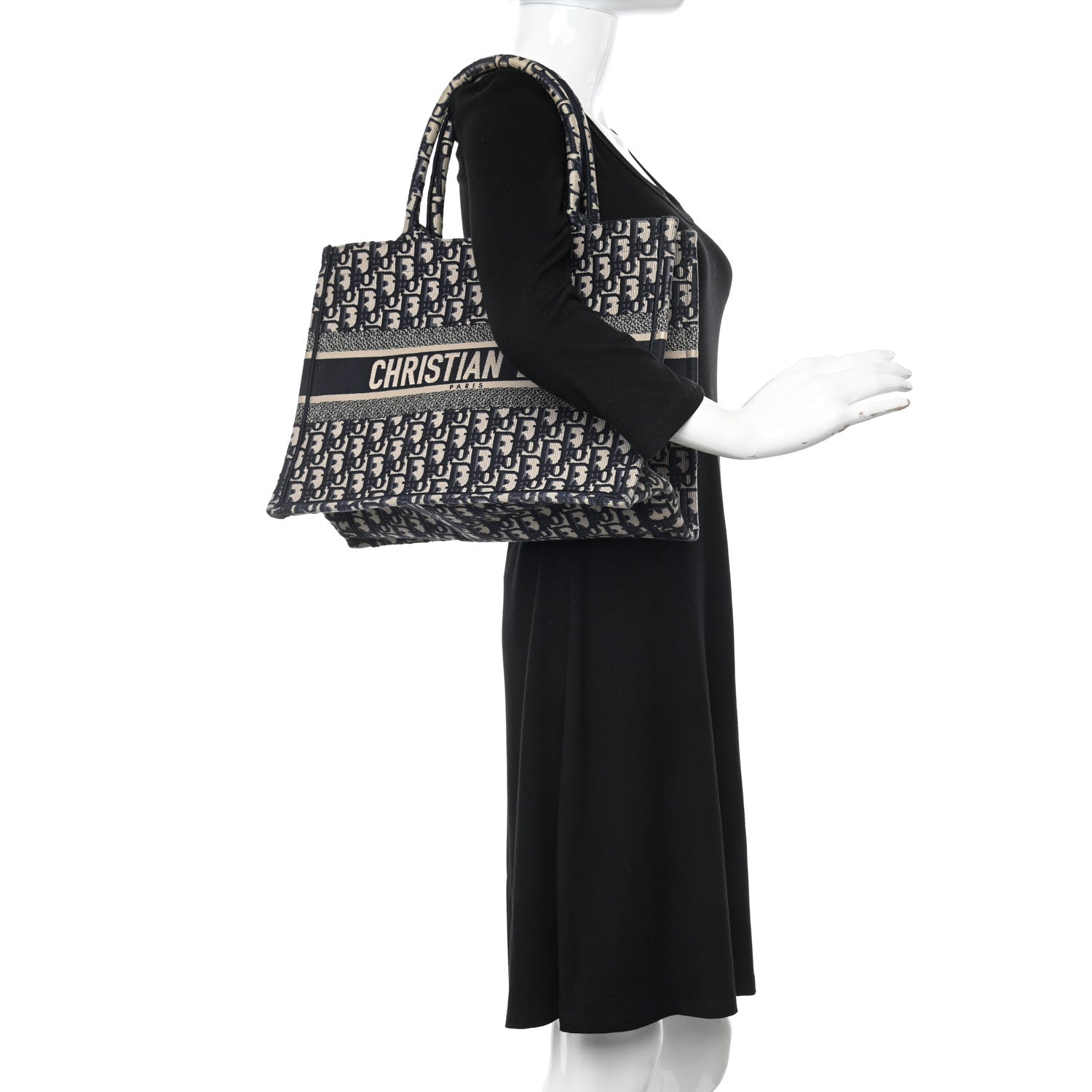 Christian Dior Oblique Medium Book Tote Blue Multicolor 2 of 10