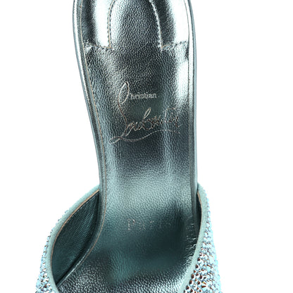 Christian Louboutin Suede Crystal Strass Me Dolly 100 Sandals 37 Mint 7 of 7
