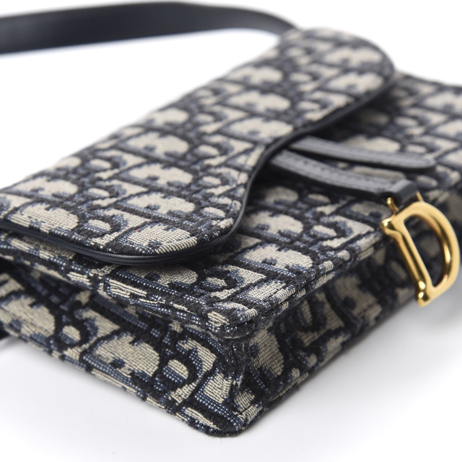 Christian Dior Oblique Saddle Belt Bag Blue 6 of 12