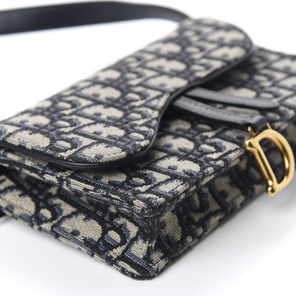 Christian Dior Oblique Saddle Belt Bag Blue 6 of 12