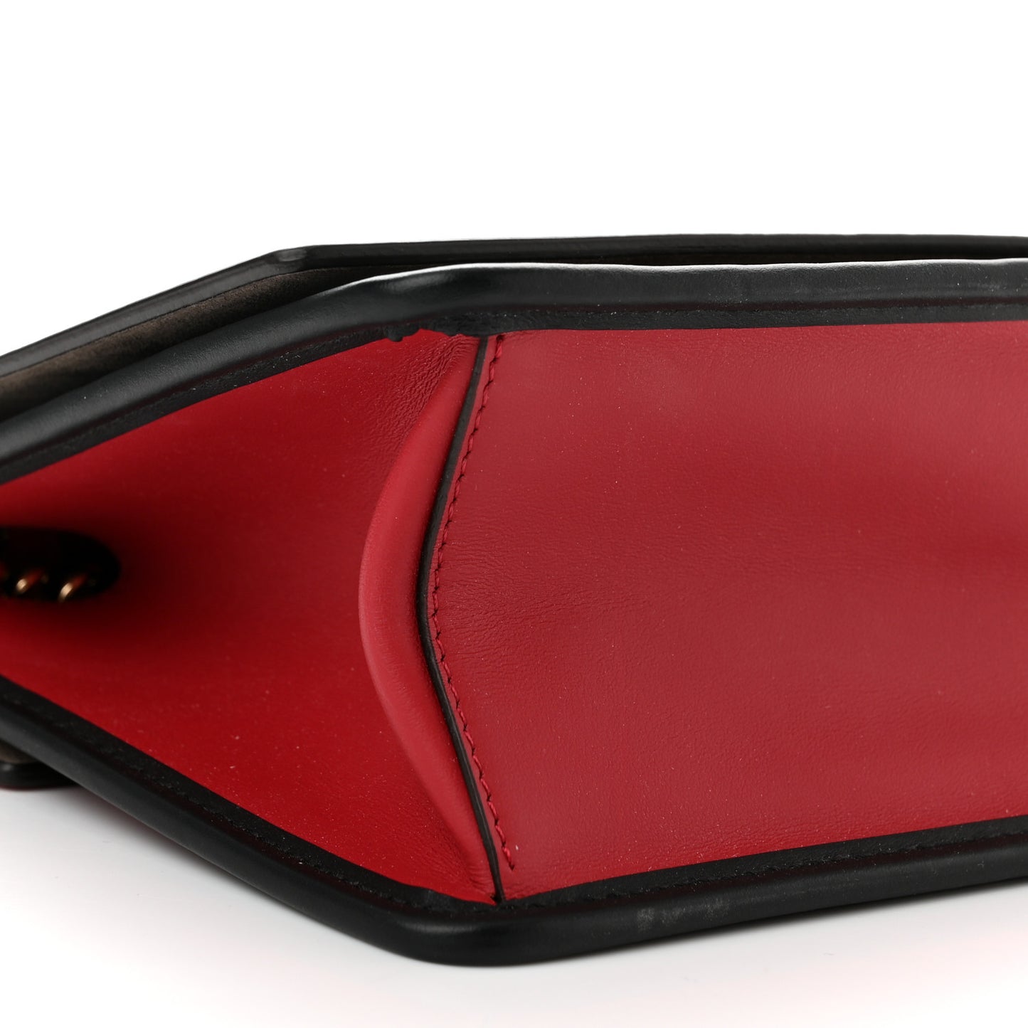 Vitello Century F is Fendi Bi-Color FF 1974 Embossed Small Kan I Shoulder Bag Fragola Maya Black
