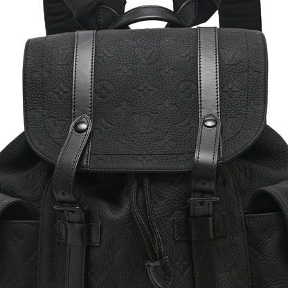 Louis Vuitton Taurillon Monogram Christopher MM Backpack Black 7 of 9