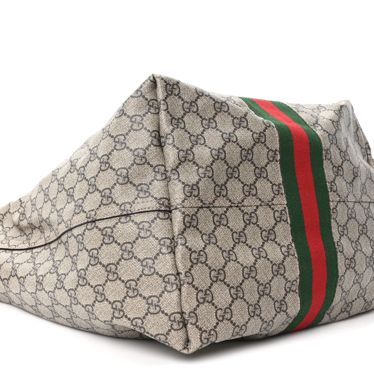 Gucci Tender GG Supreme Monogram Textured Dollar Calfskin Web Medium Jackie 1961 Crossbody Bag Beige Ebony New Acero 9 of 10