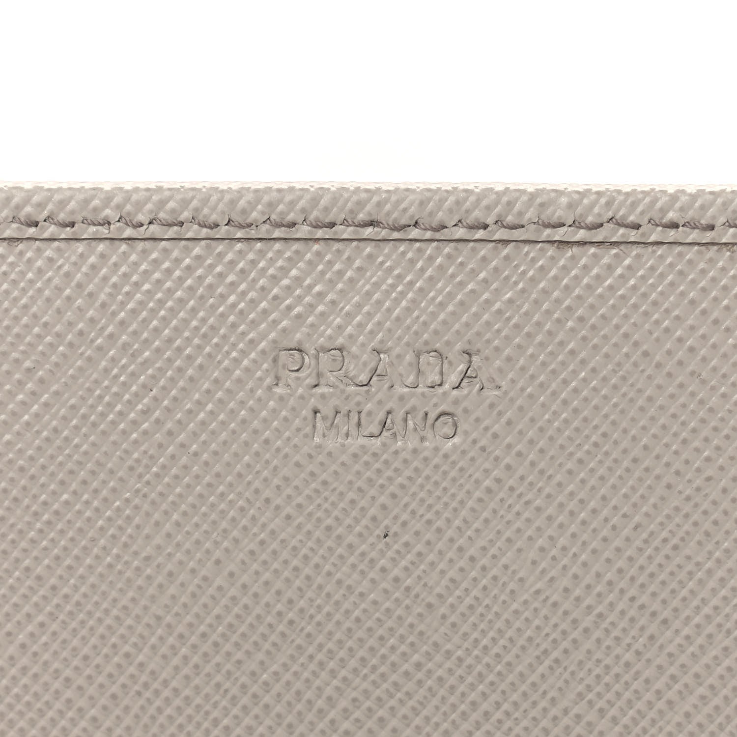 Prada Saffiano Metal Oro Chain Wallet Pomice 5 of 11