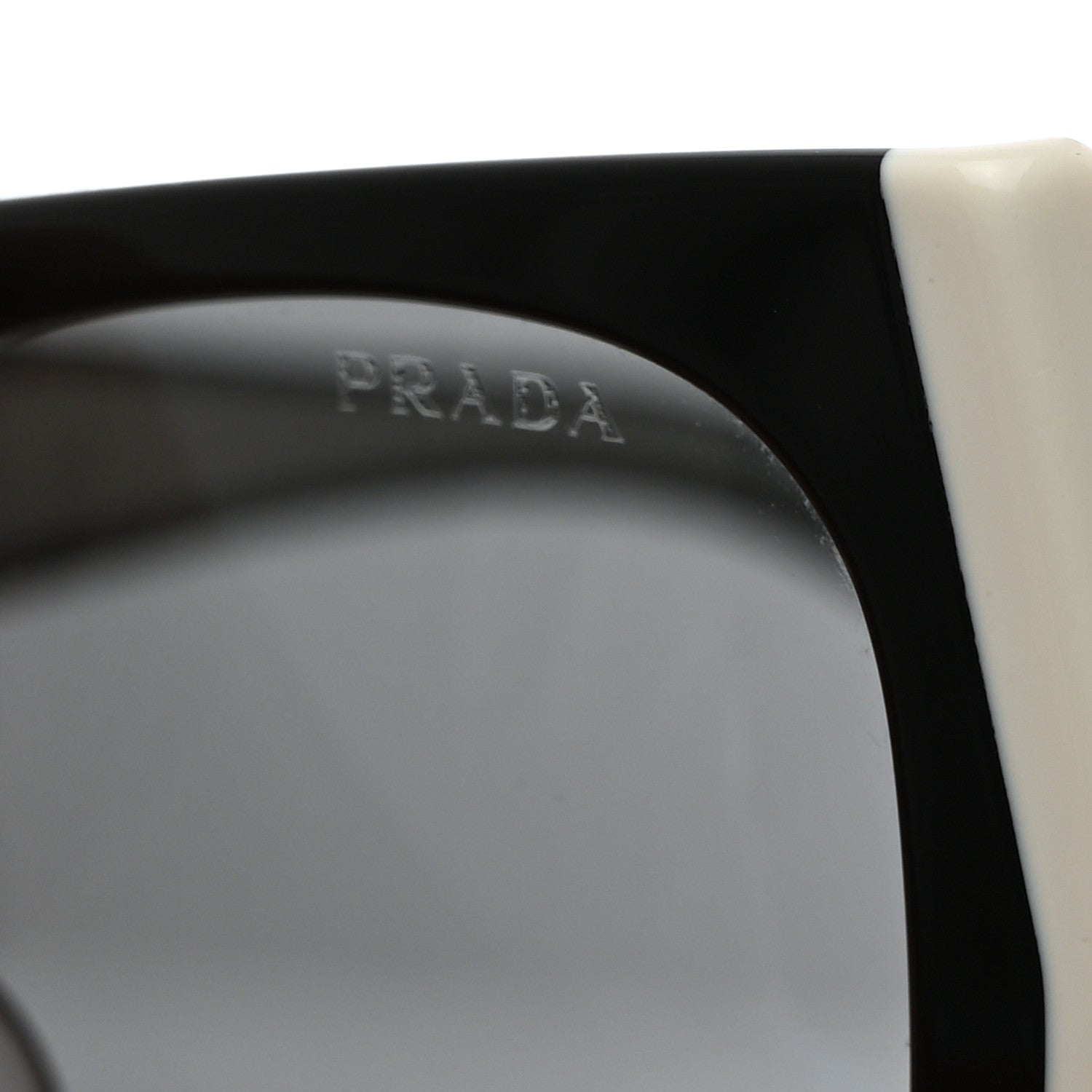 Prada Acetate Sunglasses SPR 15W Black White 7 of 8
