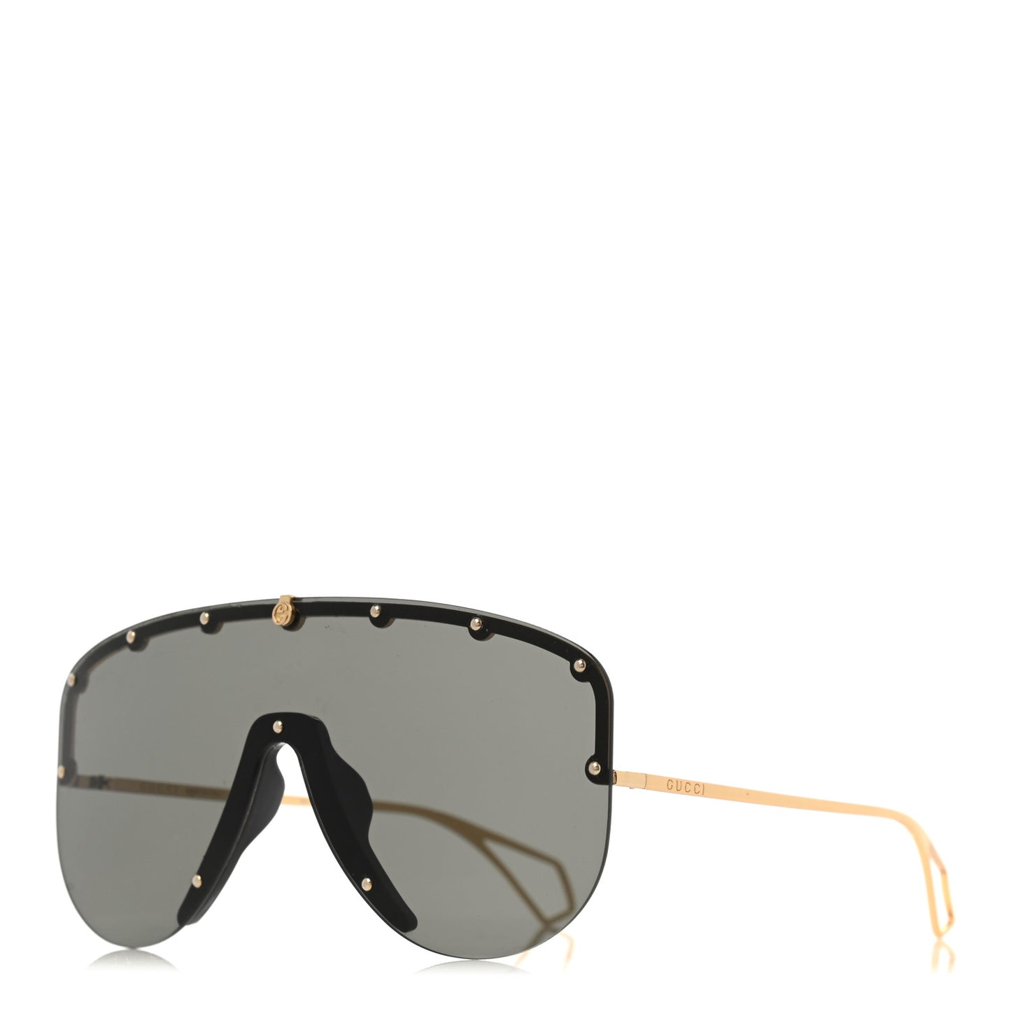 Shield Sunglasses GG0667S Black Gold