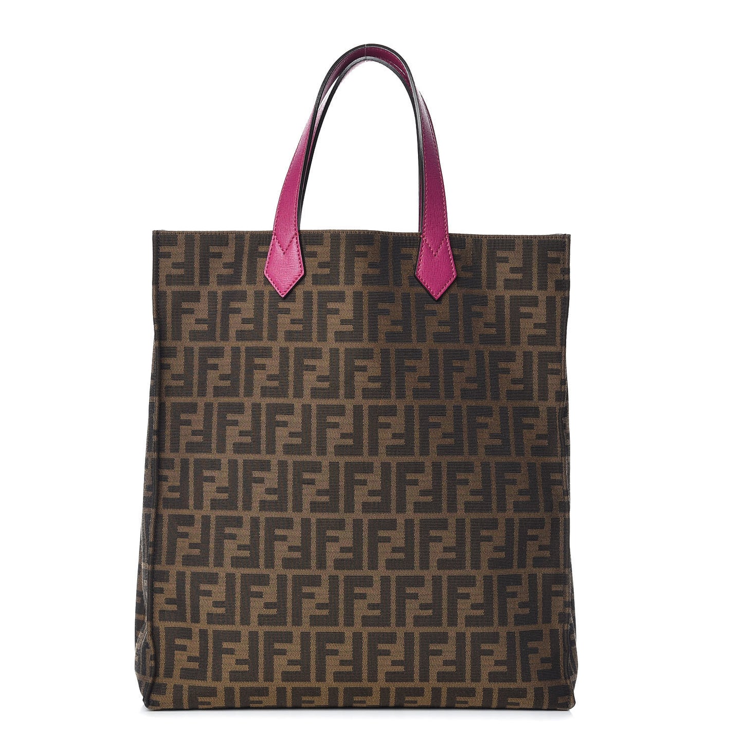 Zucca Vitello Elite Special Shopping Tote Tobacco Fuxia
