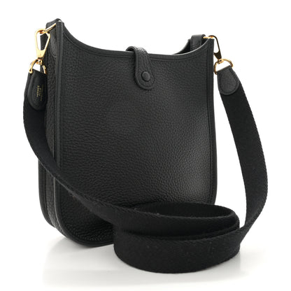 Hermes Taurillon Clemence Evelyne TPM Black 3 of 10