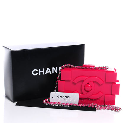 Chanel Plexiglass Boy Brick Lego Clutch Pink 5 of 8