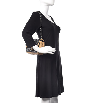 Chanel Lambskin Quilted Medium Twist Two Tone Flap Bag Black Beige 2 of 12