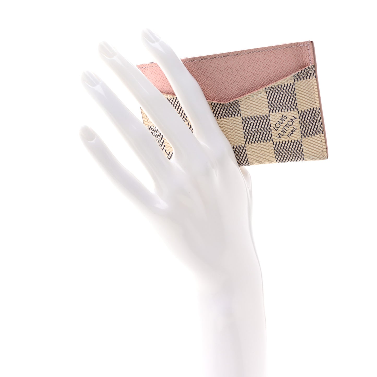 Damier Azur Daily Card Holder Rose Ballerine