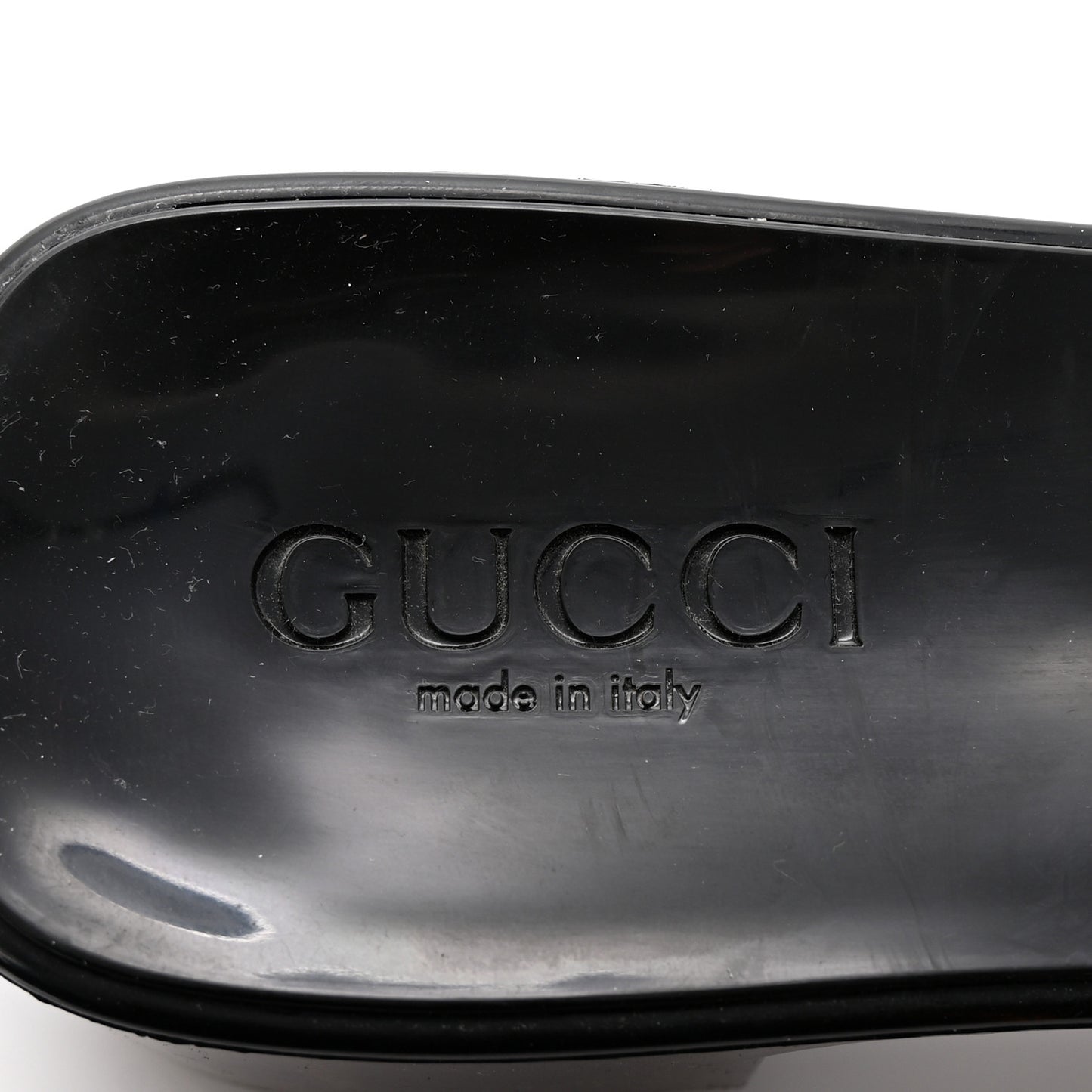 Rubber Gucci Logo Womens Platform 20/60mm Slide Sandals 39 Black