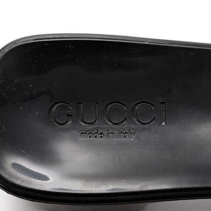 Gucci Rubber Gucci Logo Womens Platform 20/60mm Slide Sandals 39 Black 8 of 8