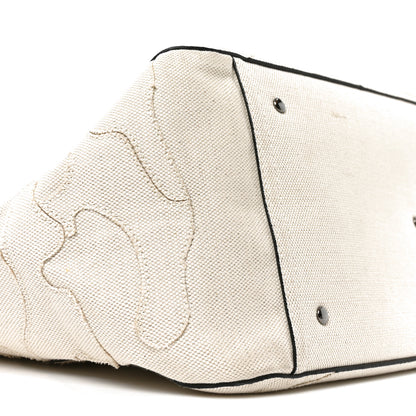 Valentino Garavani Canvas Atelier 07 Camouflage Edition Large Tote Bag Naturale 8 of 9