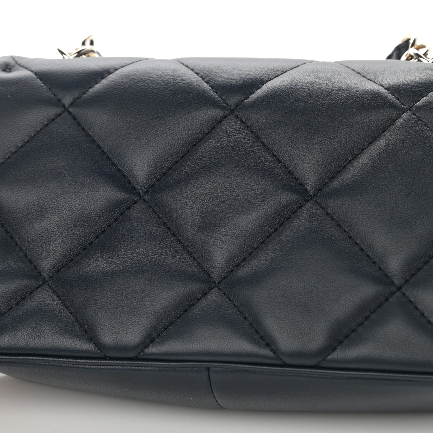Chanel Lambskin Quilted Small Easy Carry Flap Navy 11 of 12
