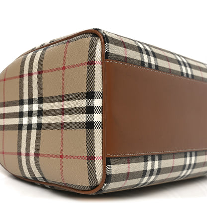 Burberry Horseferry Check Medium Bowling Bag Tan 8 of 9