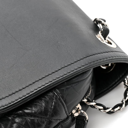 Chanel Aged Calfskin Quilted Easy Zip Flap Bag Black 12 of 14