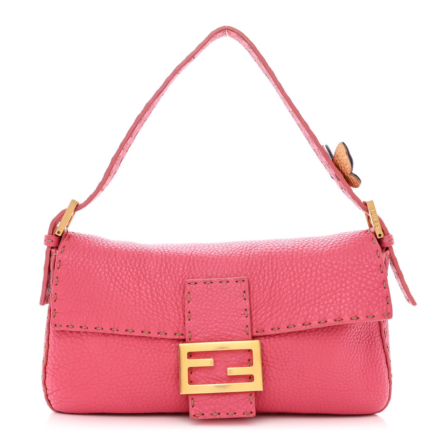 Calfskin Romano Selleria Baguette Pink