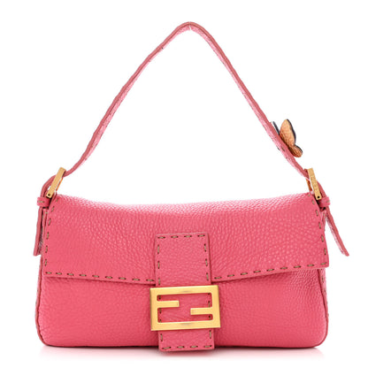 Fendi Calfskin Romano Selleria Baguette Pink 1 of 14