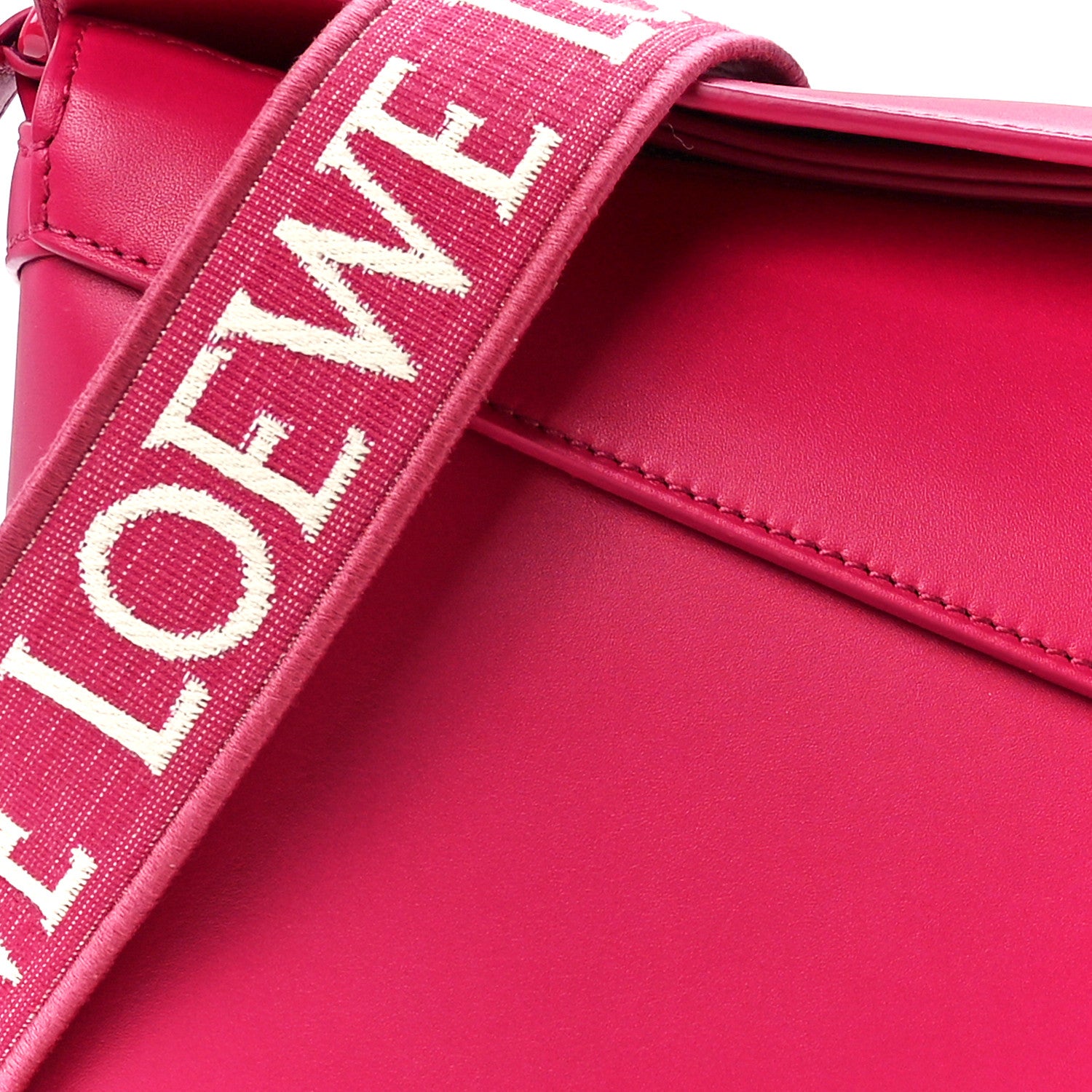 Loewe Satin Calfskin Monochrome Small Puzzle Edge Bag Ruby Red Glaze 8 of 11