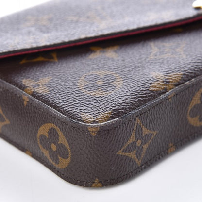 Louis Vuitton Monogram Pochette Felicie Chain Wallet Fuchsia 9 of 11