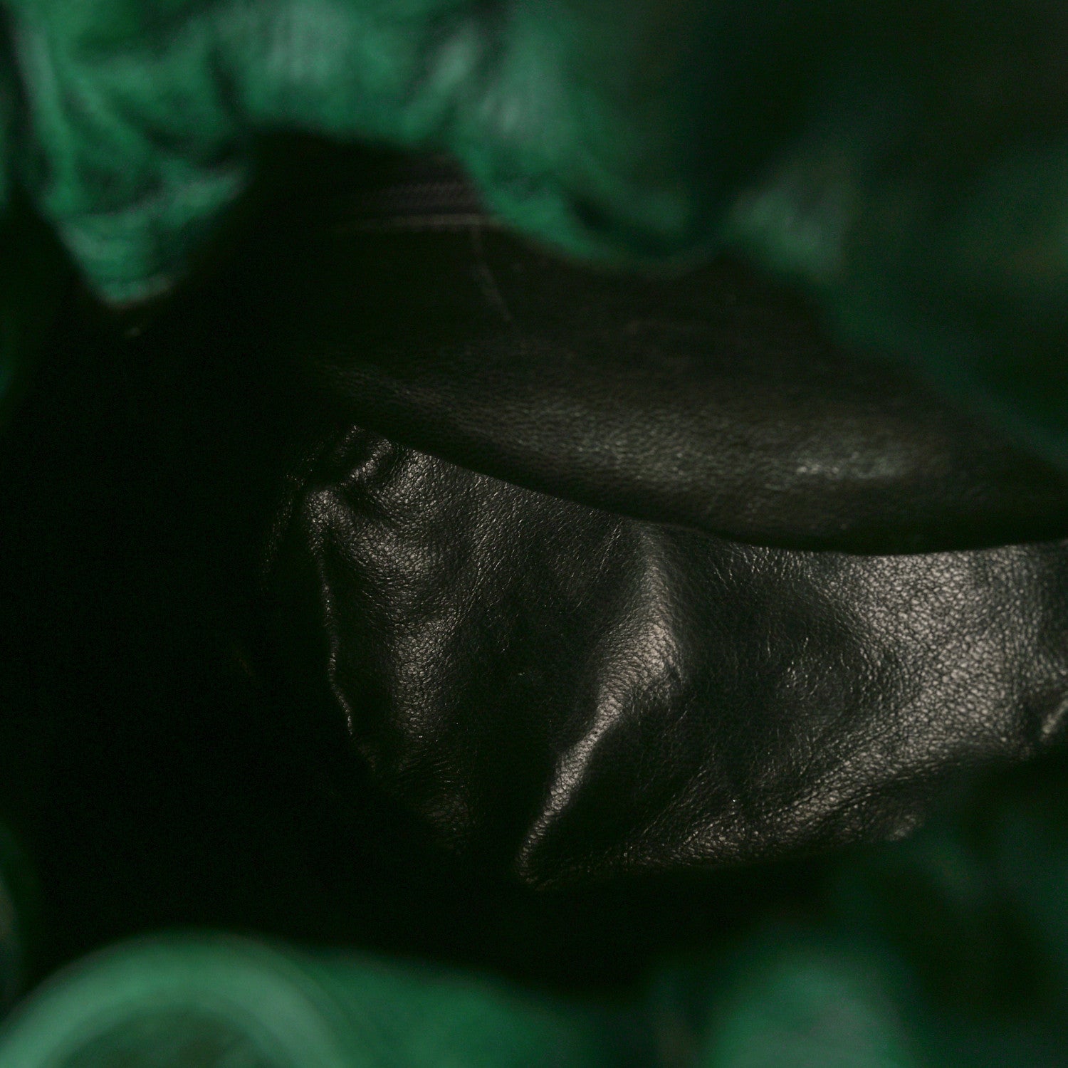 Chanel Ostrich Drawstring Pouch Bag Green 5 of 10